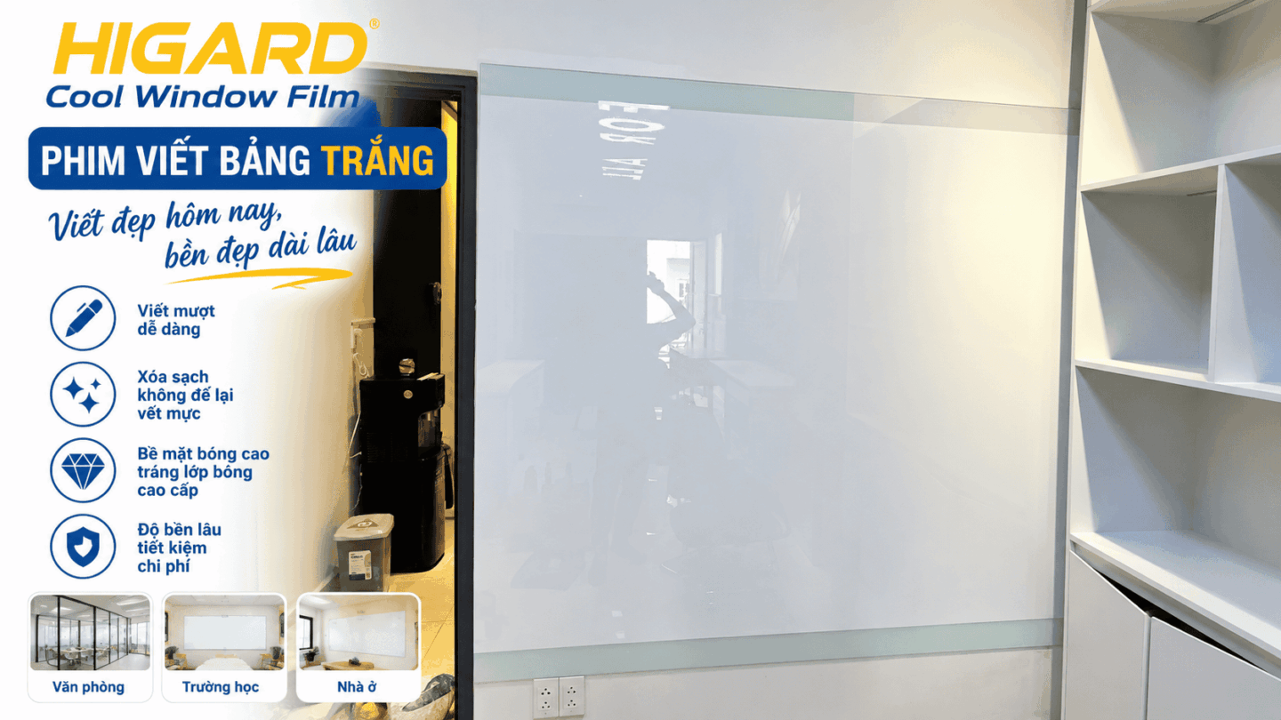 Phim viết bảng trắng dán tường tạo bảng ghi chú lớn cho văn phòng và lớp học