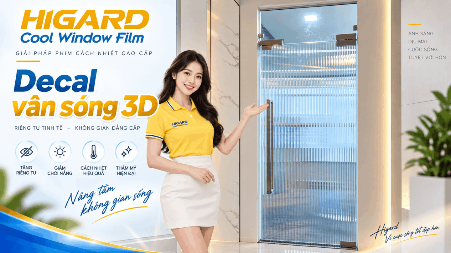 Decal vân sóng 3D trang trí phòng khách tối giản