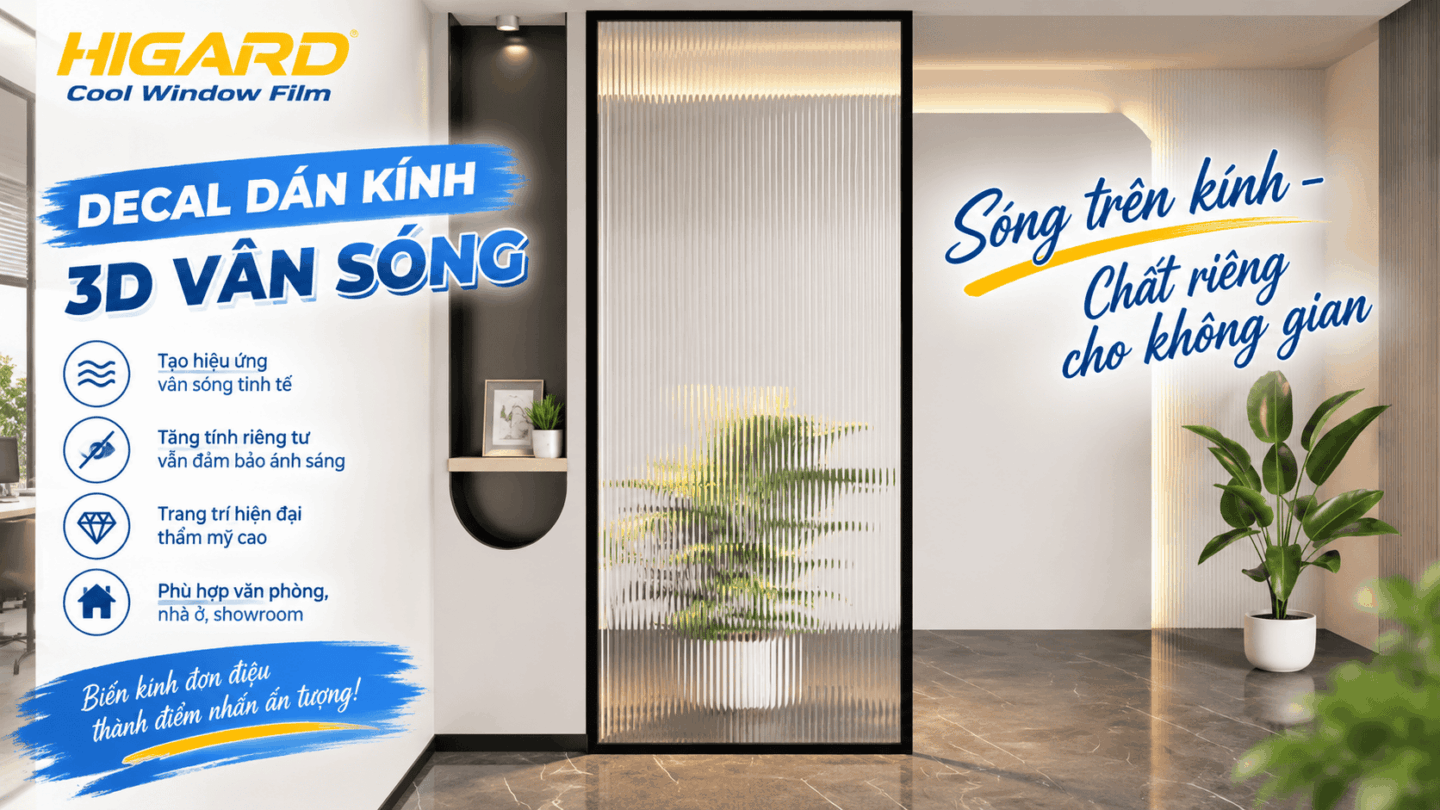 Hướng Dẫn Tự Dán Decal Vân Sóng 3D Tại Nhà Không Bị Bọt Khí 3 Decal Vân Sóng 3D dán vách kính phòng họp