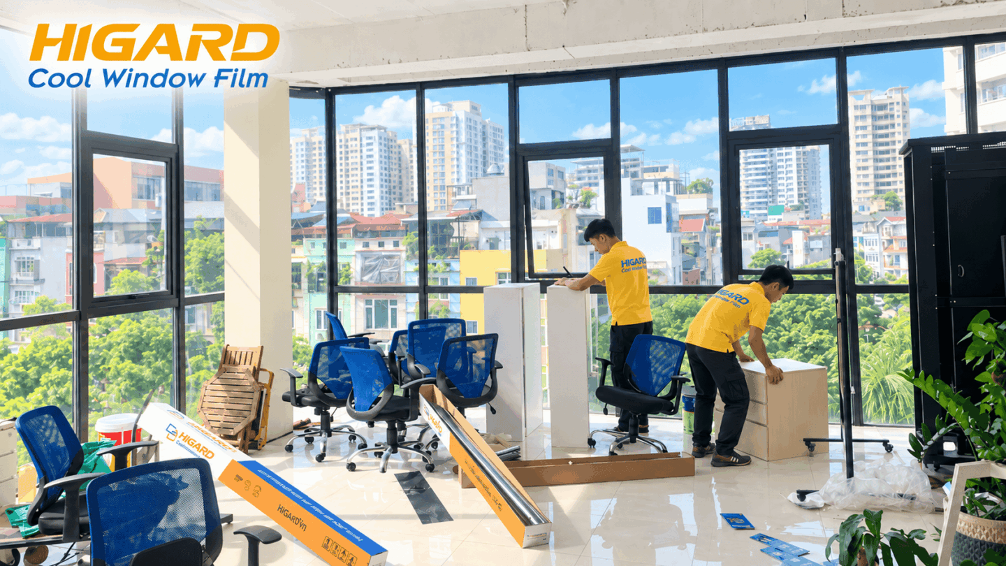 Dán phim cách nhiệt Ngân hàng Bản Việt – Giải pháp chống nóng cho tòa nhà 7 tầng tại Hà Nội 8 Dán phim cách nhiệt ngân hàng cản tia UV 99 phần trăm