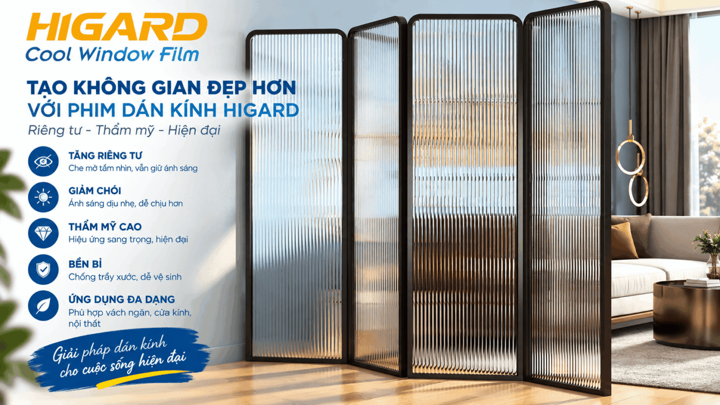 Decal dán kính vách ngăn văn phòng vân sóng 3D