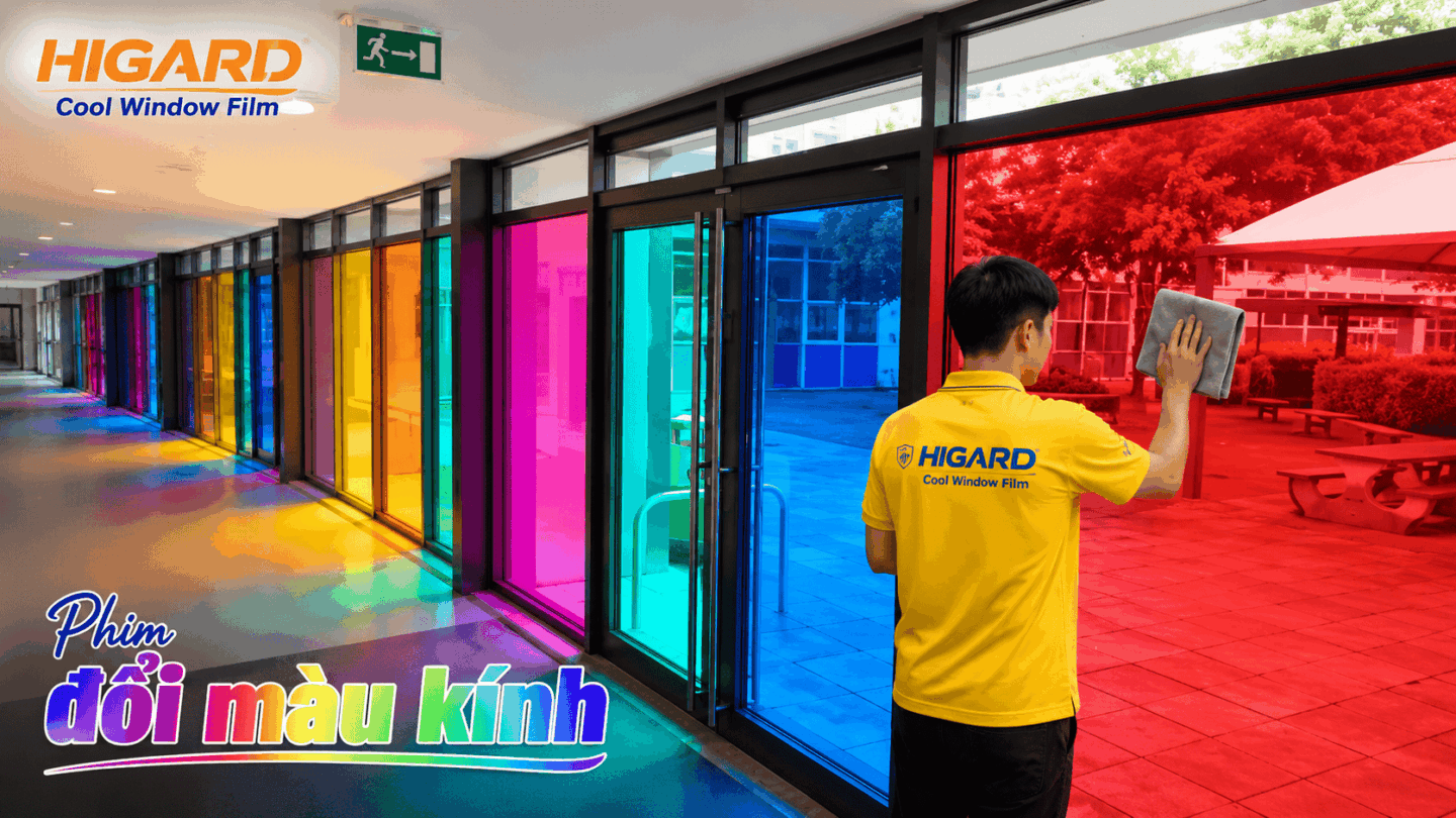 Phim đổi màu kính Higard cho studio sáng tạo
