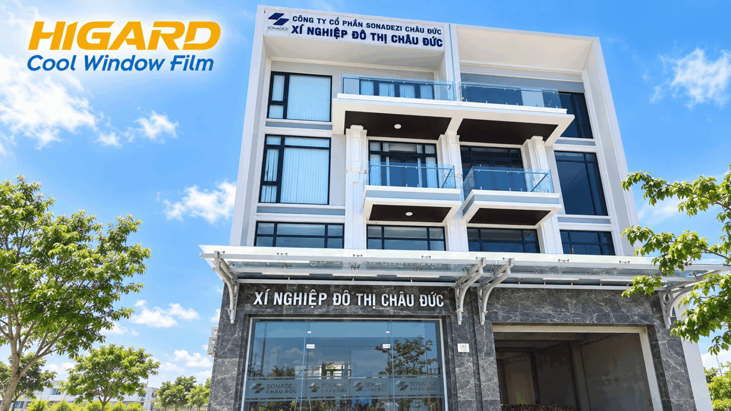 Dán Phim Cách Nhiệt Văn Phòng Công Ty Sonadezi Châu Đức – Higard G60 14 Dán phim cách nhiệt kính văn phòng không cản tầm nhìn
