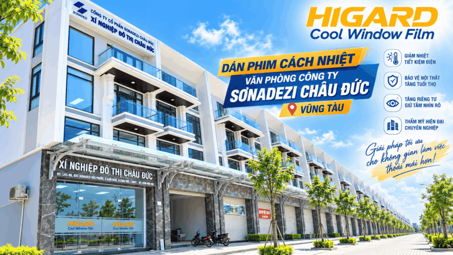 Dán phim cách nhiệt văn phòng công ty Higard