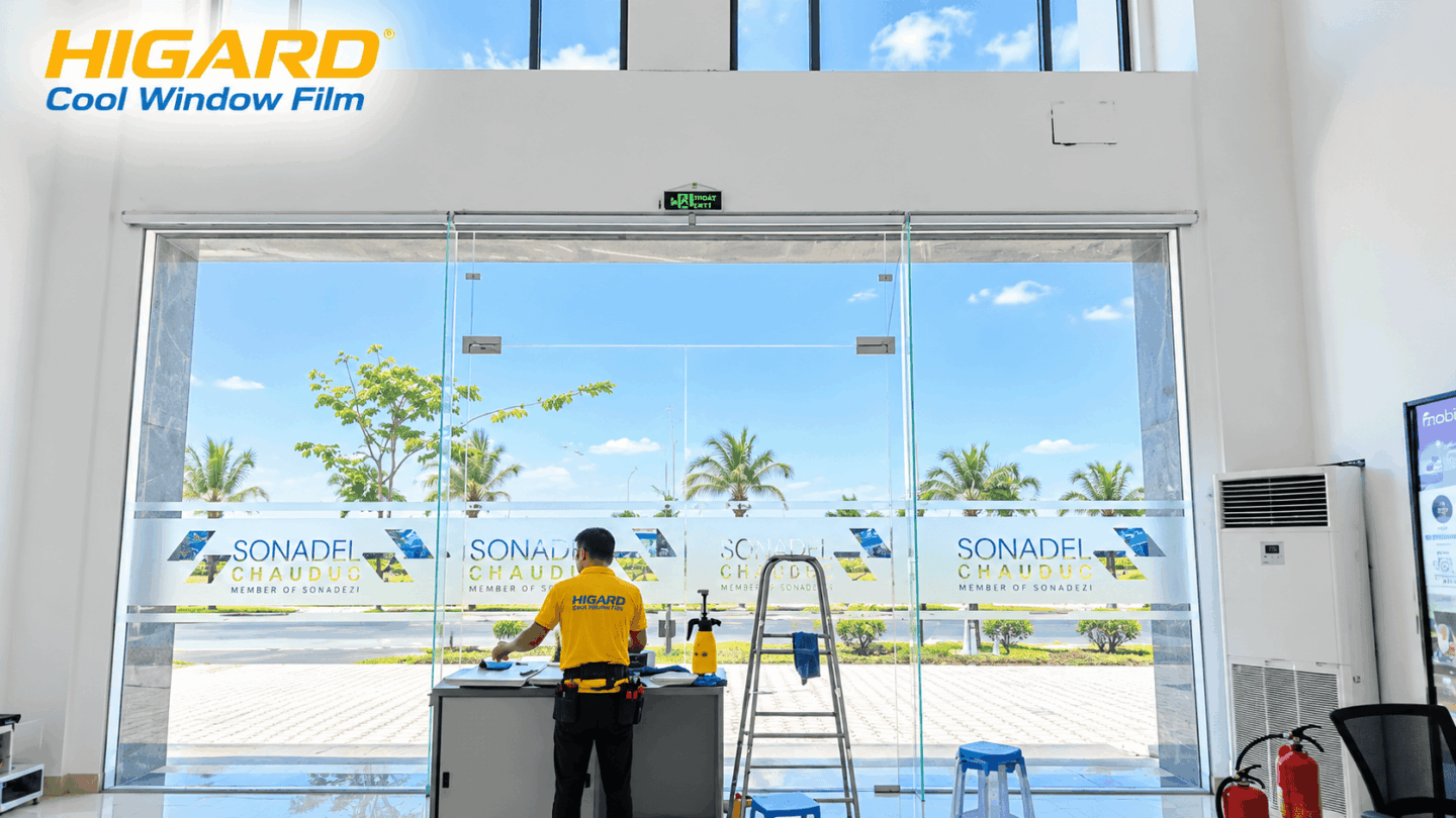 Dán Phim Cách Nhiệt Văn Phòng Công Ty Sonadezi Châu Đức – Higard G60 13 Dán phim cách nhiệt kính văn phòng Higard chuyên nghiệp