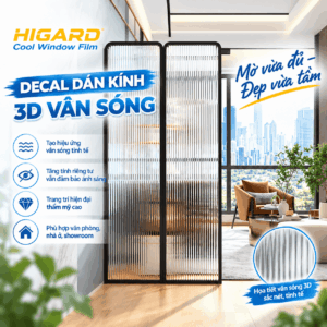 Decal Dán Kính Vân Sóng 3D Sóng Nhỏ 0.5CM DE18F: Đỉnh Cao Decor Không Gian Hiện Đại 10 Decal dán cửa kính vân sóng nhỏ 0.5cm trang trí nội thất Higard