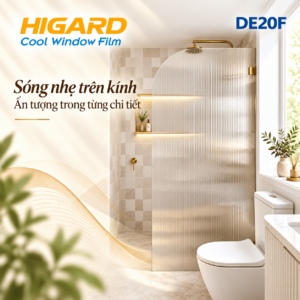 Cửa kính dán decal mờ vân sóng 3D DE20F sóng vừa