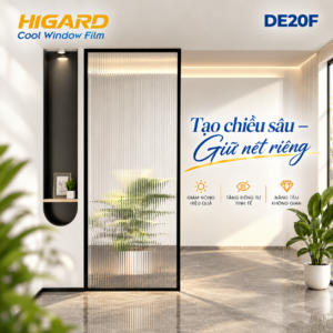 Cuộn decal mờ vân sóng 3D DE20F sóng vừa 1.5cm