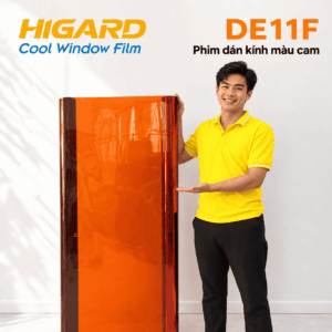 Phim dán kính màu cam DE11F Higard trang trí kính showroom cửa hàng