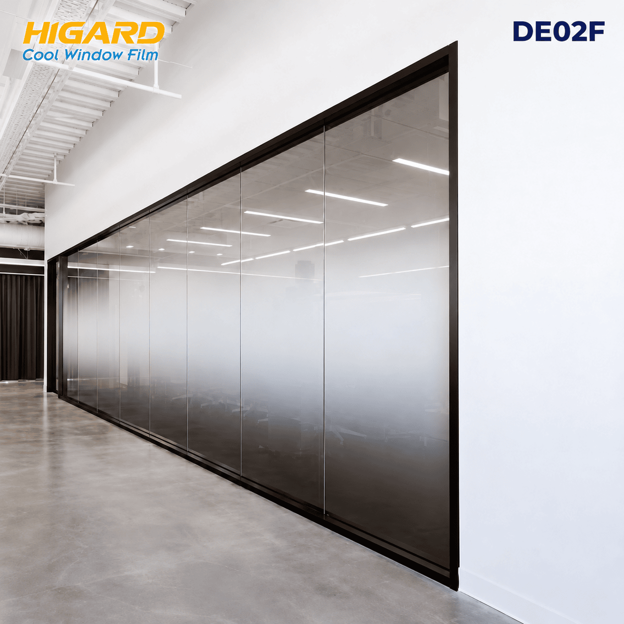 Phim Dán Kính Chuyển Sắc Gradient Chấm Bi 2 Đầu DE02F - Sang Trọng, Tinh Tế Cho Vách Kính 5 Phim dán kính Gradient DE02F Higard trang trí vách kính phòng họp sang trọng