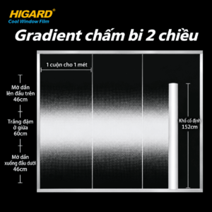 Phim Dán Kính Chuyển Sắc Gradient Chấm Bi 2 Đầu DE02F - Sang Trọng, Tinh Tế Cho Vách Kính 11 Phim kính trang trí Gradient DE02F Higard phù hợp nội thất hiện đại