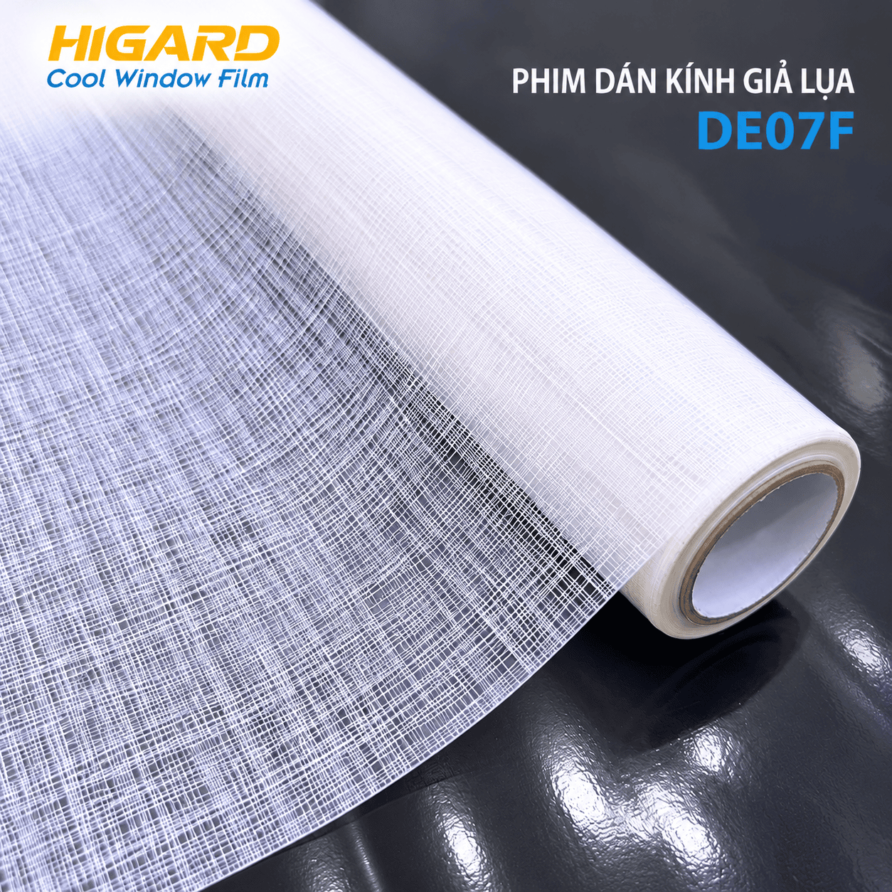 Phim dán kính Giả Lụa DE07F: Trang Trí Kính ấn tượng, Đẳng Cấp 6 Phim trang trí kính giả lụa DE07F Higard cho vách ngăn nội thất