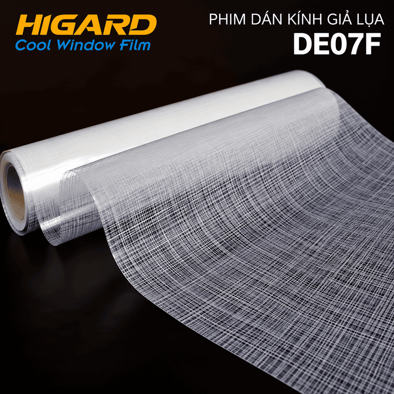 Phim dán kính Giả Lụa DE07F: Trang Trí Kính ấn tượng, Đẳng Cấp 1 Phim dán kính giả lụa DE07F Higard trang trí kính đẹp và sang trọng