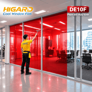 Phim Dán Kính Màu Đỏ Mã DE10F - Đổi Màu Và Tạo Điểm Nhấn Nổi Bật 9 Decal dán kính màu đỏ DE10F trang trí cửa hàng