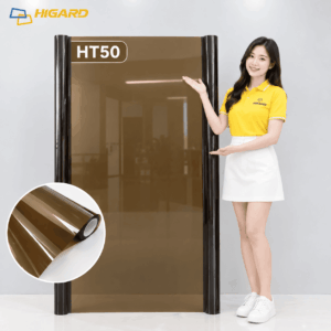 Phim dán kính màu trà HT50 Higard trang trí showroom