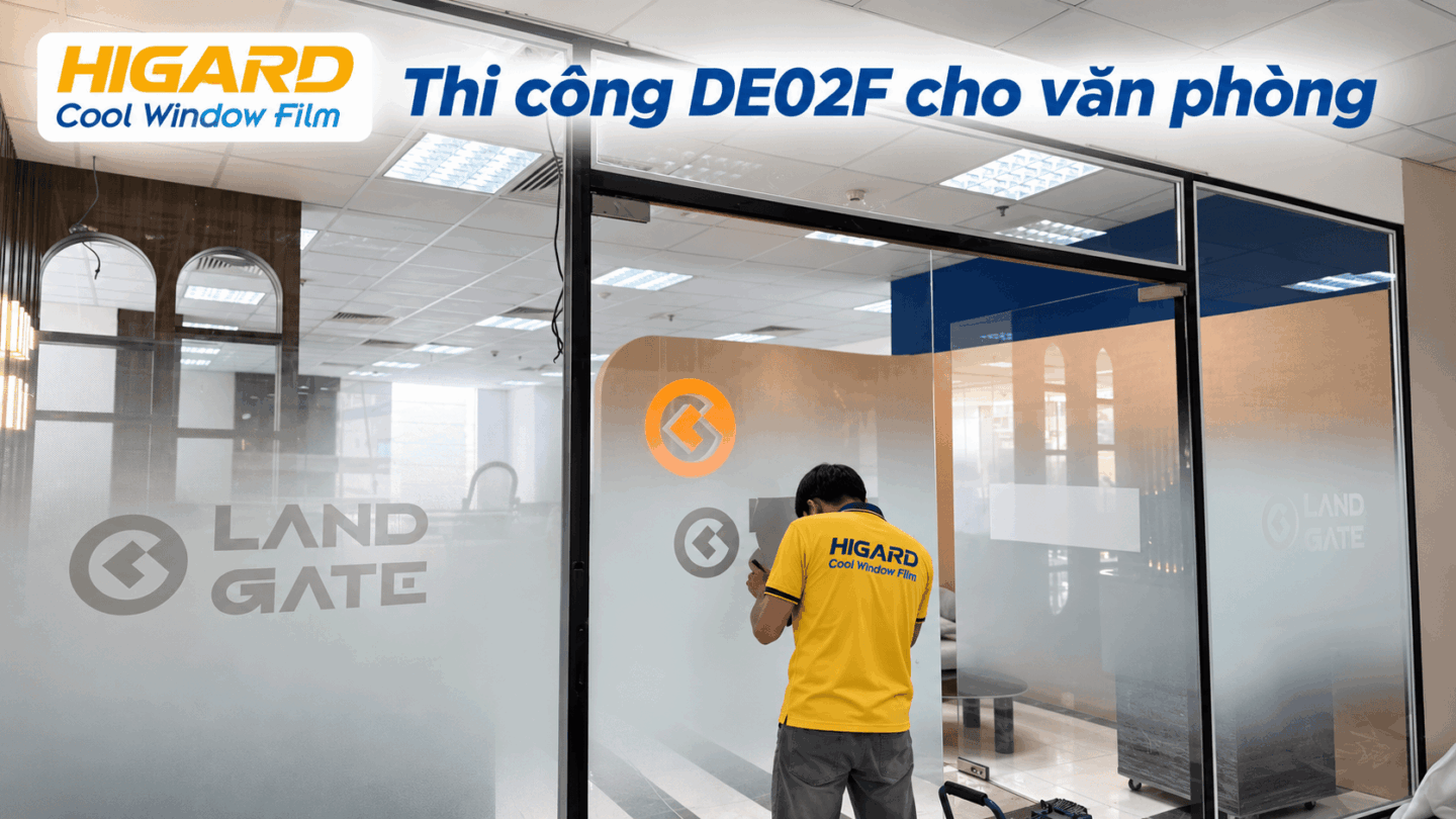Báo giá thi công phim dán kính chấm bi gradient DE02F trọn gói